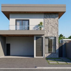 Casa Mantiqueira - Projeto Casa Assobradada 180m² com 3 Quartos e Área Gourmet (cópia)