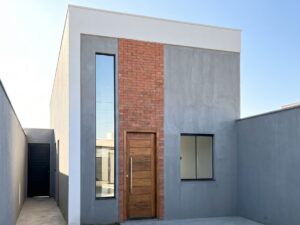 Projeto Casa AP0707 – terreno 6m x 30m (casa térrea com 2 dorm. + 1 suíte e área gourmet com piscina)